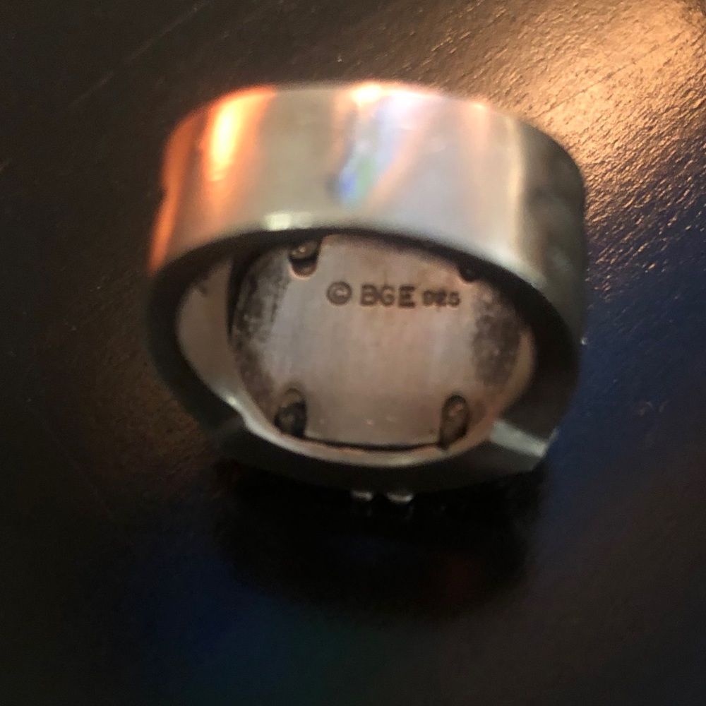 🏍 Silver & Onyx Motorcycle Ring - Picture 8 of 13